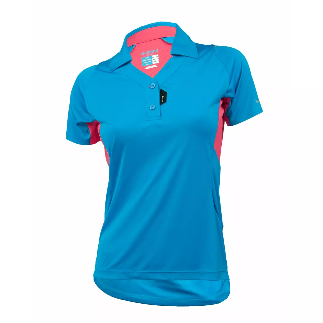 SHIMANO W'S POLO women's cycling jersey blue CWJSTSMS11WH