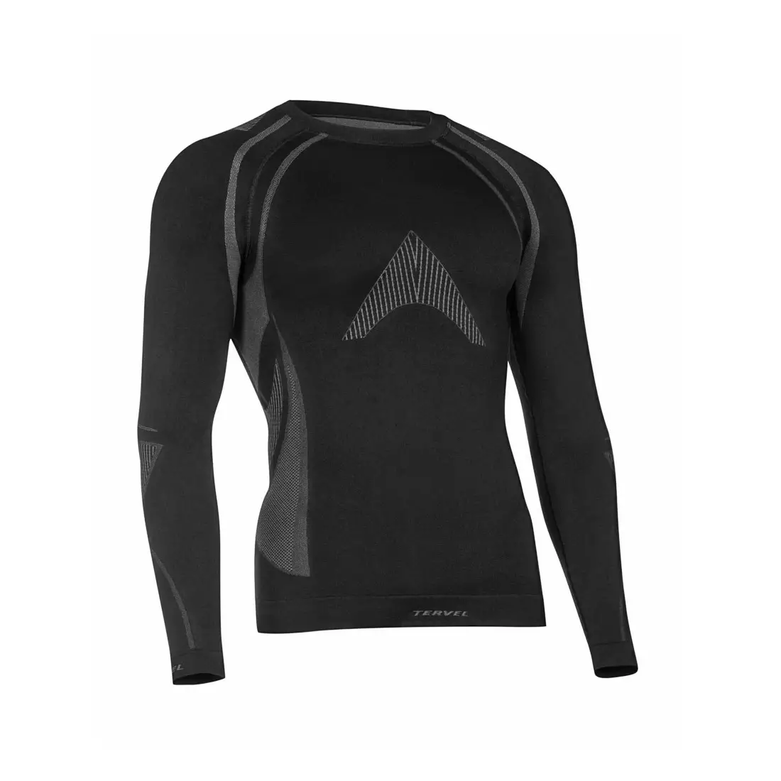 TERVEL - OPTILINE MOD-02 - men's thermal T-shirt with long sleeves, color: Black and gray