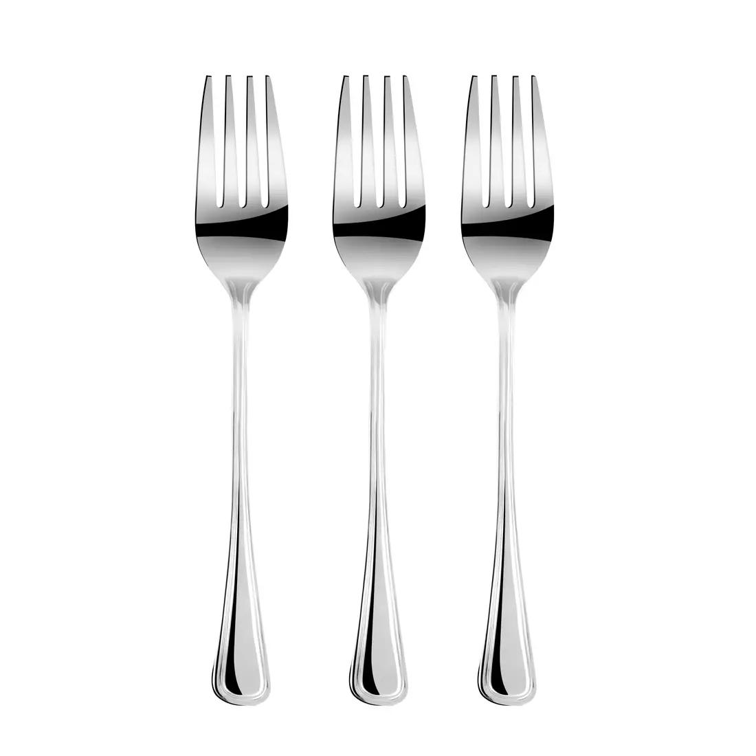 KULIG LONDON set of 3 dinner forks, silver