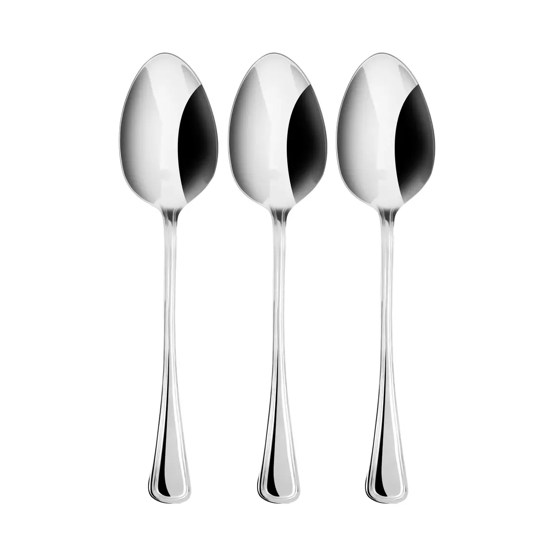 KULIG LONDON set of 3 dinner spoons, silver