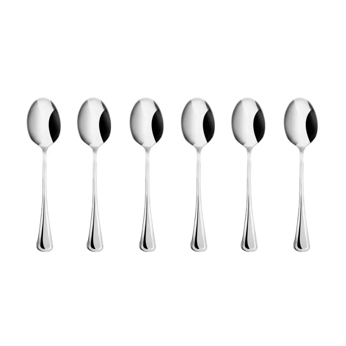 KULIG LONDON set of 6 tea spoons, silver