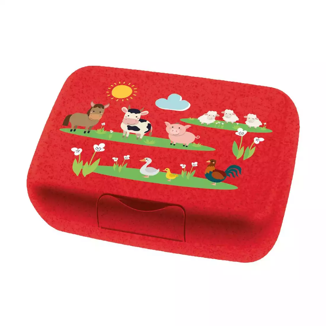 Koziol Candy L Farm children's lunchbox, red