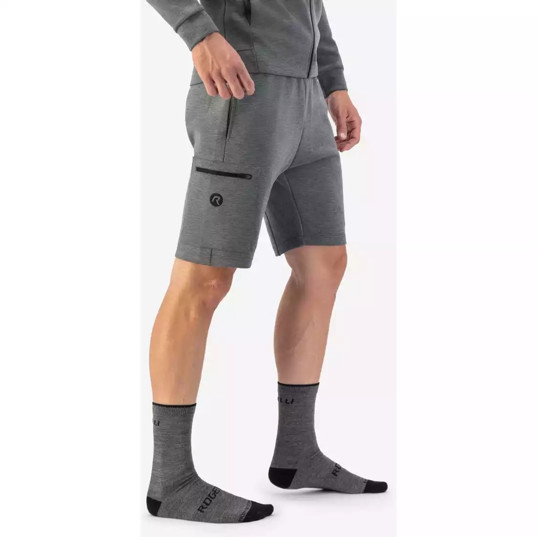 Rogelli TRAINING II men's running shorts, grey