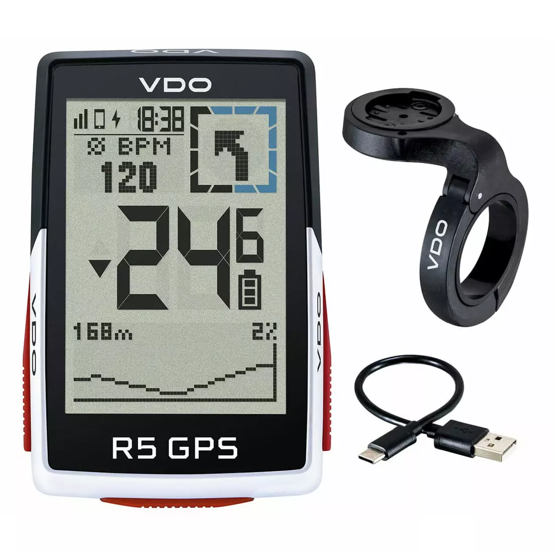 VDO R5 GPS TOP MOUNT SET wireless bike computer