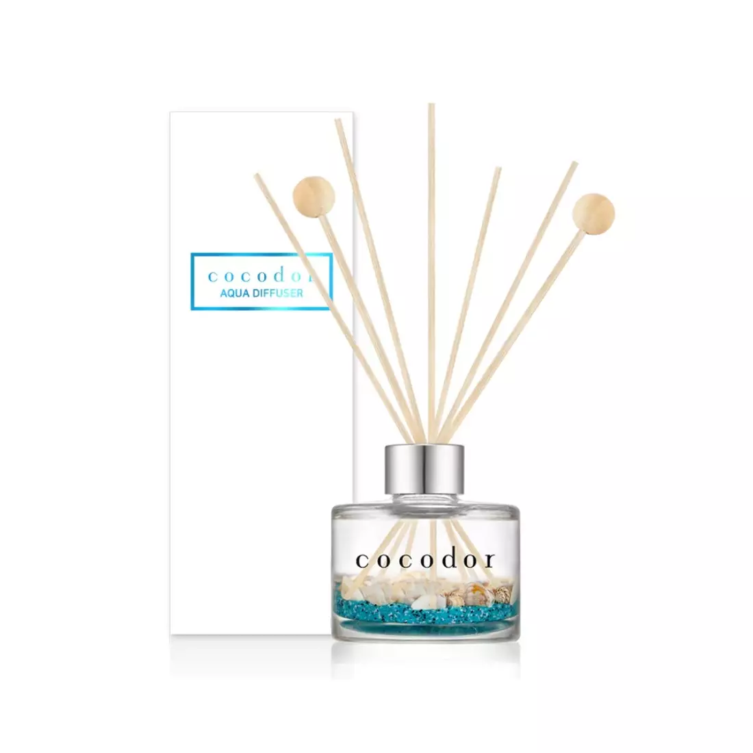COCODOR aroma diffuser with sticks aqua, pure cotton 190 ml