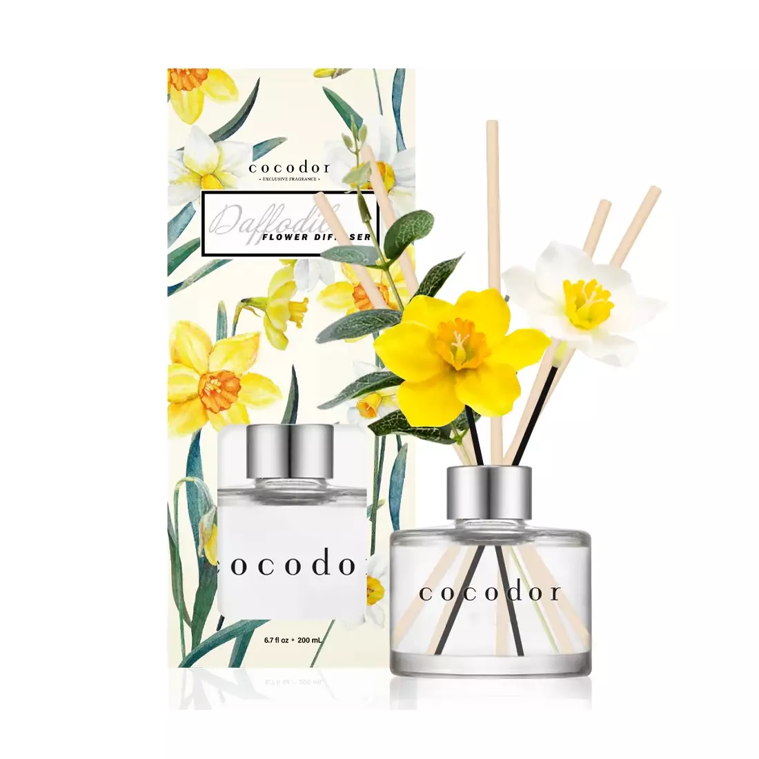 COCODOR aroma diffuser with sticks daffodil, deep musk 200 ml
