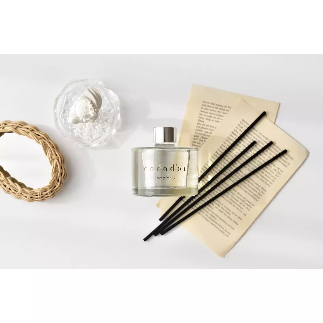 COCODOR aroma diffuser with sticks, lovely peony 120 ml