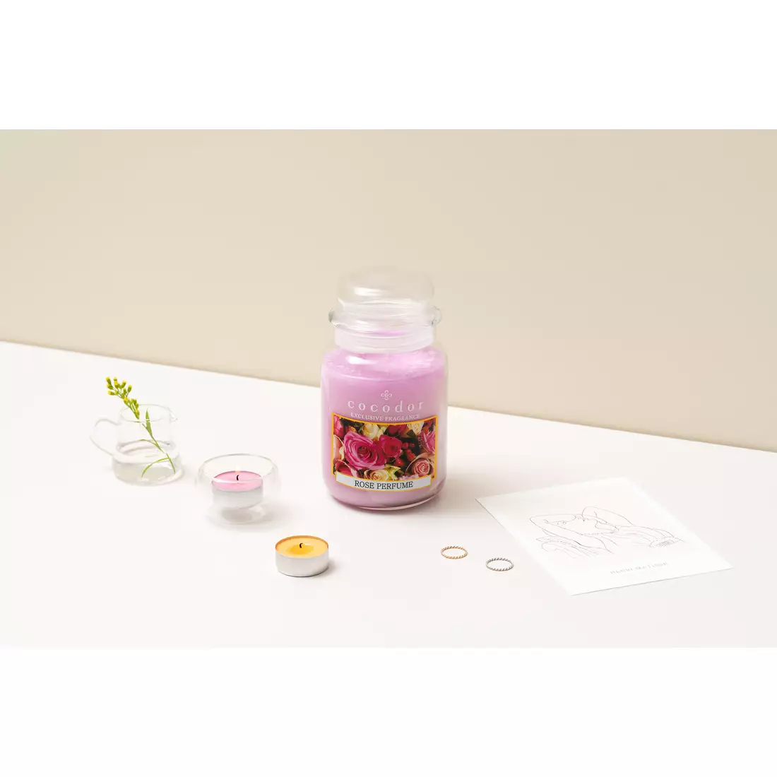 COCODOR scented candle rose perfume 550 g