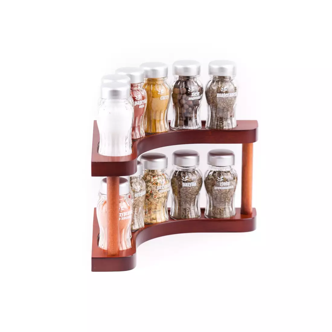 GALD 12S corner shelf for spices, brown mat