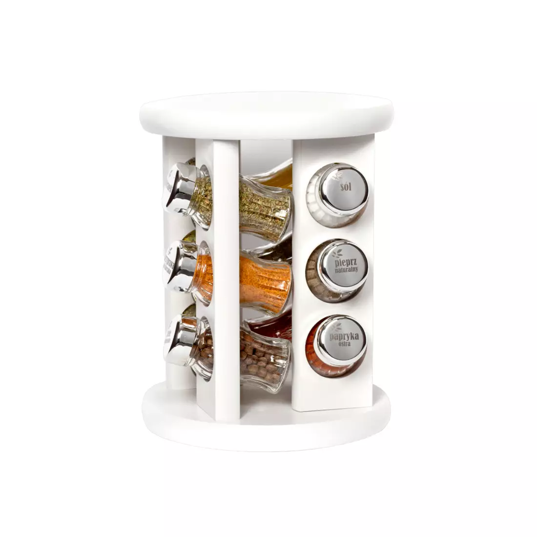 GALD 12S rotating rack with spices white gloss