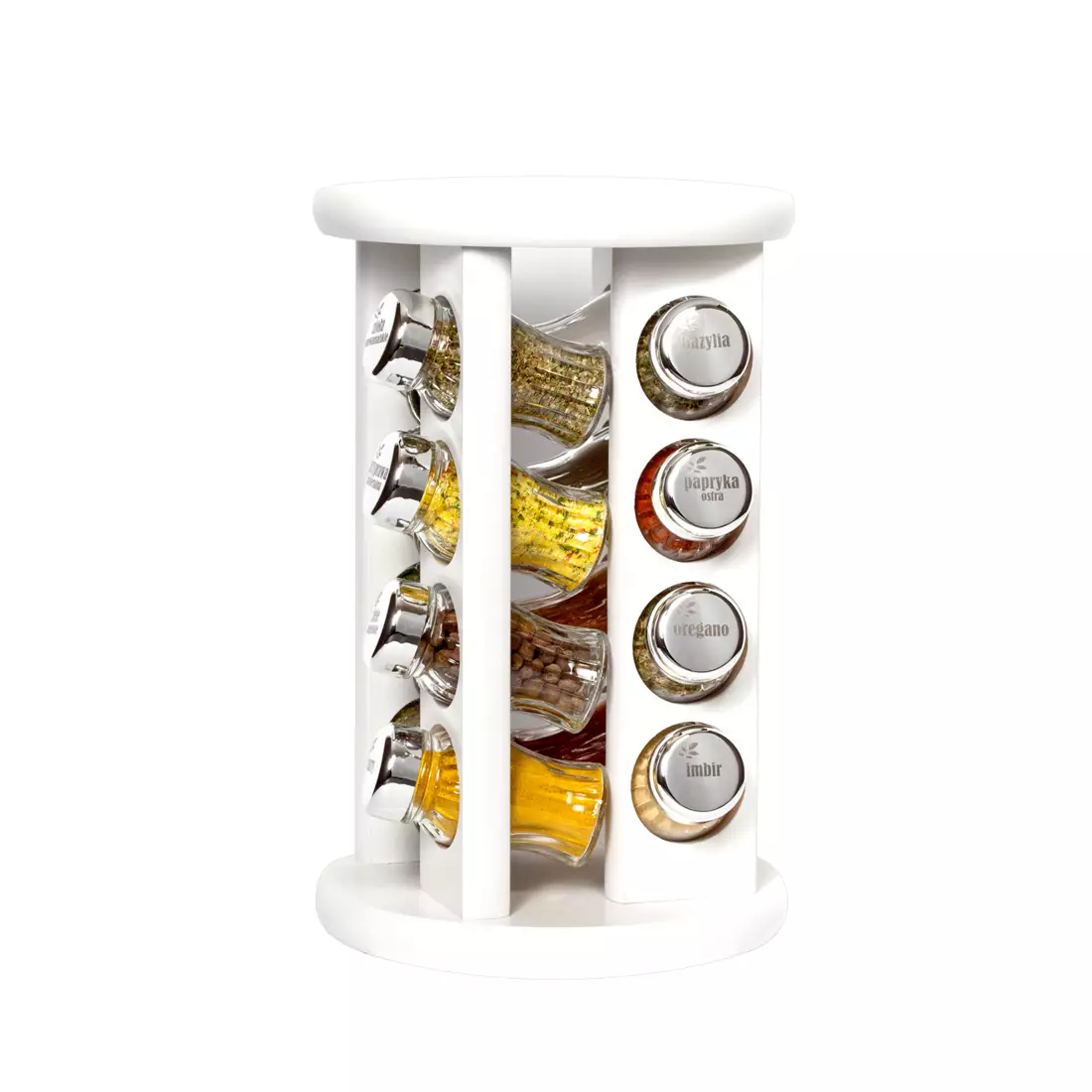 GALD 16IIS rotating rack with spices white gloss