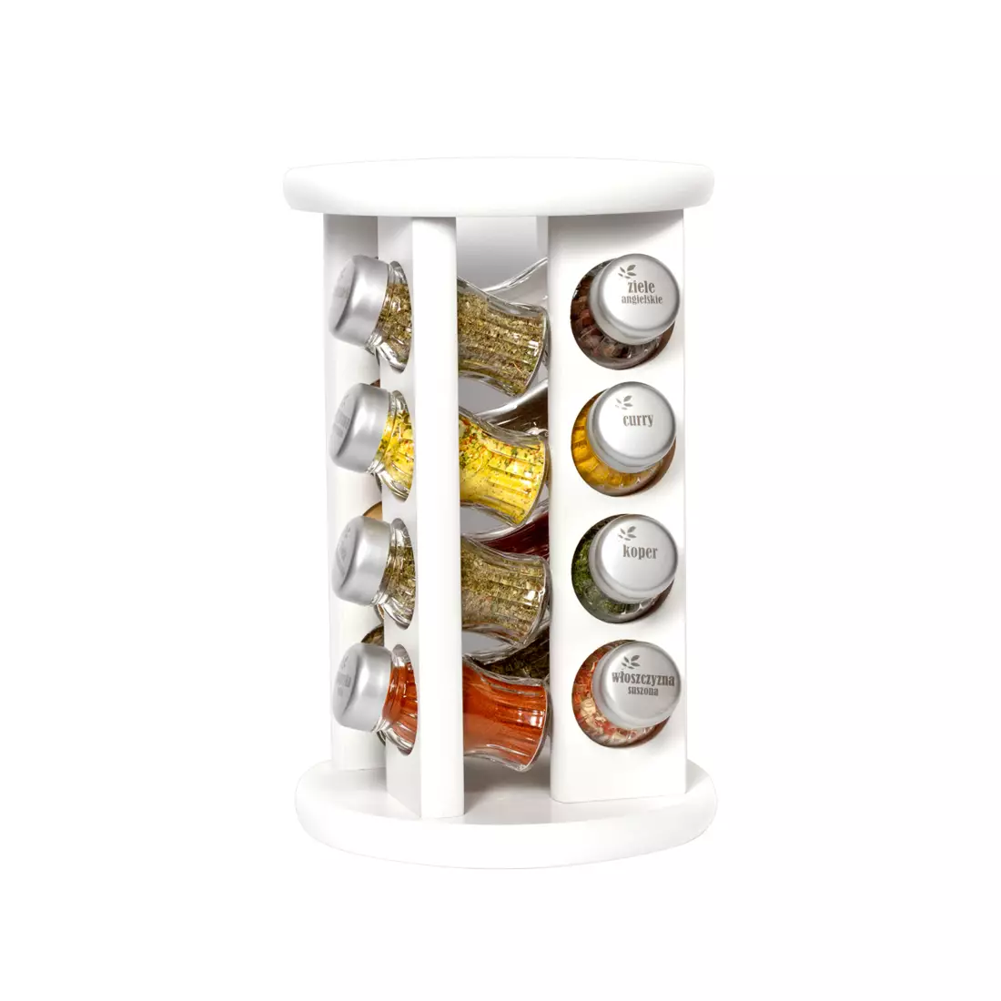GALD 16IIS rotating rack with spices white matt