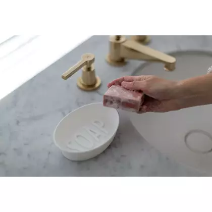 KOZIOL SOAP ORGANIC white soap dish