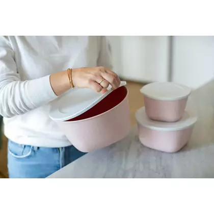 Koziol CONNECT BOX bowl 1L, pink/white