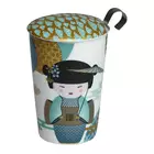 EIGENART TEAEVE thermal mug, porcelain 350 ml, Geisha petrol