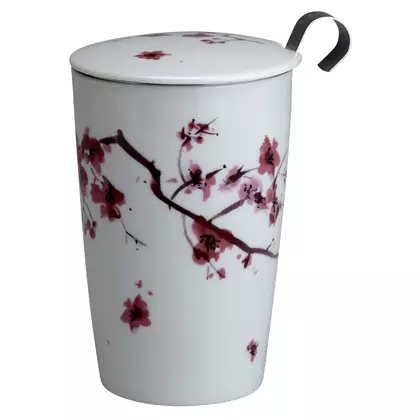 EIGENART TEAEVE thermal mug, porcelain 350 ml, cherry blossom