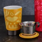 EIGENART TEAEVE thermal mug, porcelain 350 ml, opera yellow