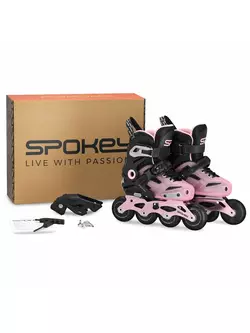 SPOKEY FREESPO KIDS adjustable skates for children, black and pink