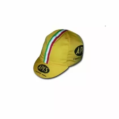 APIS PROFI VINTAGE cycling cap with visor yellow