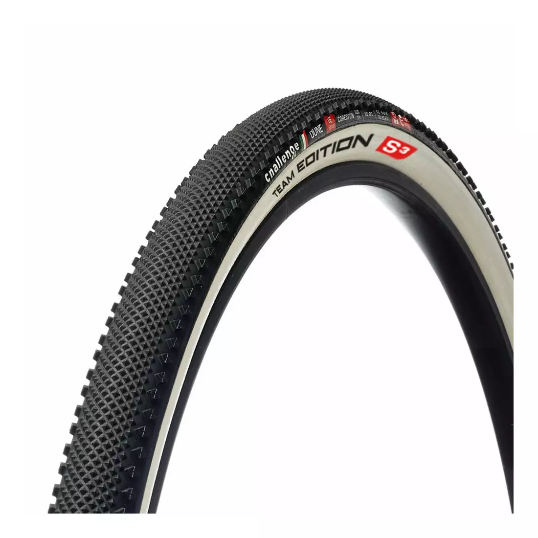 CHALLENGE DUNE TEAM EDITION S cyclocross tire tubular 28&quot; (700x33c) 320 TPI, black and white