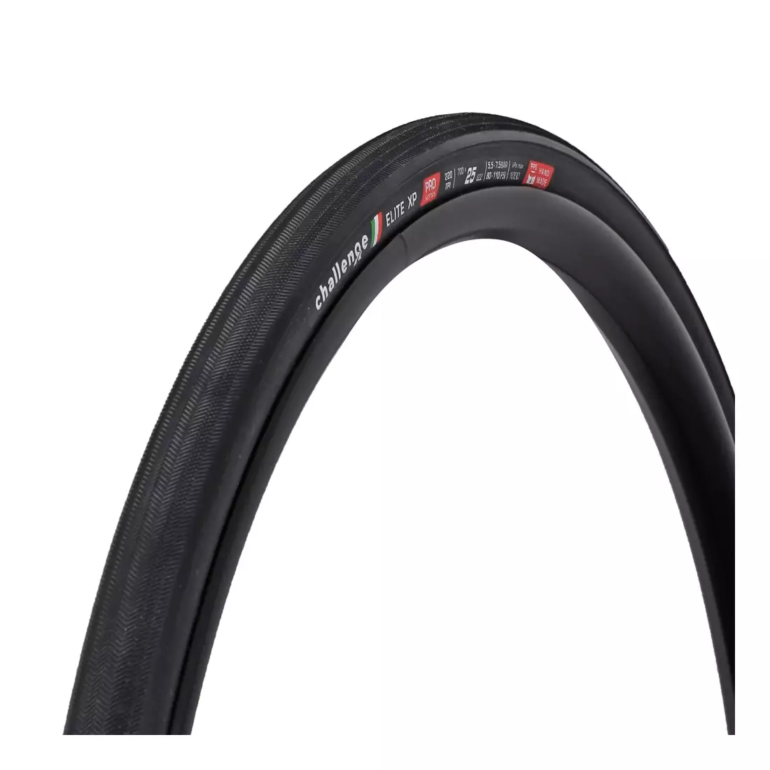CHALLENGE ELITE XP road bike tire (700x25mm), 220 TPI, black