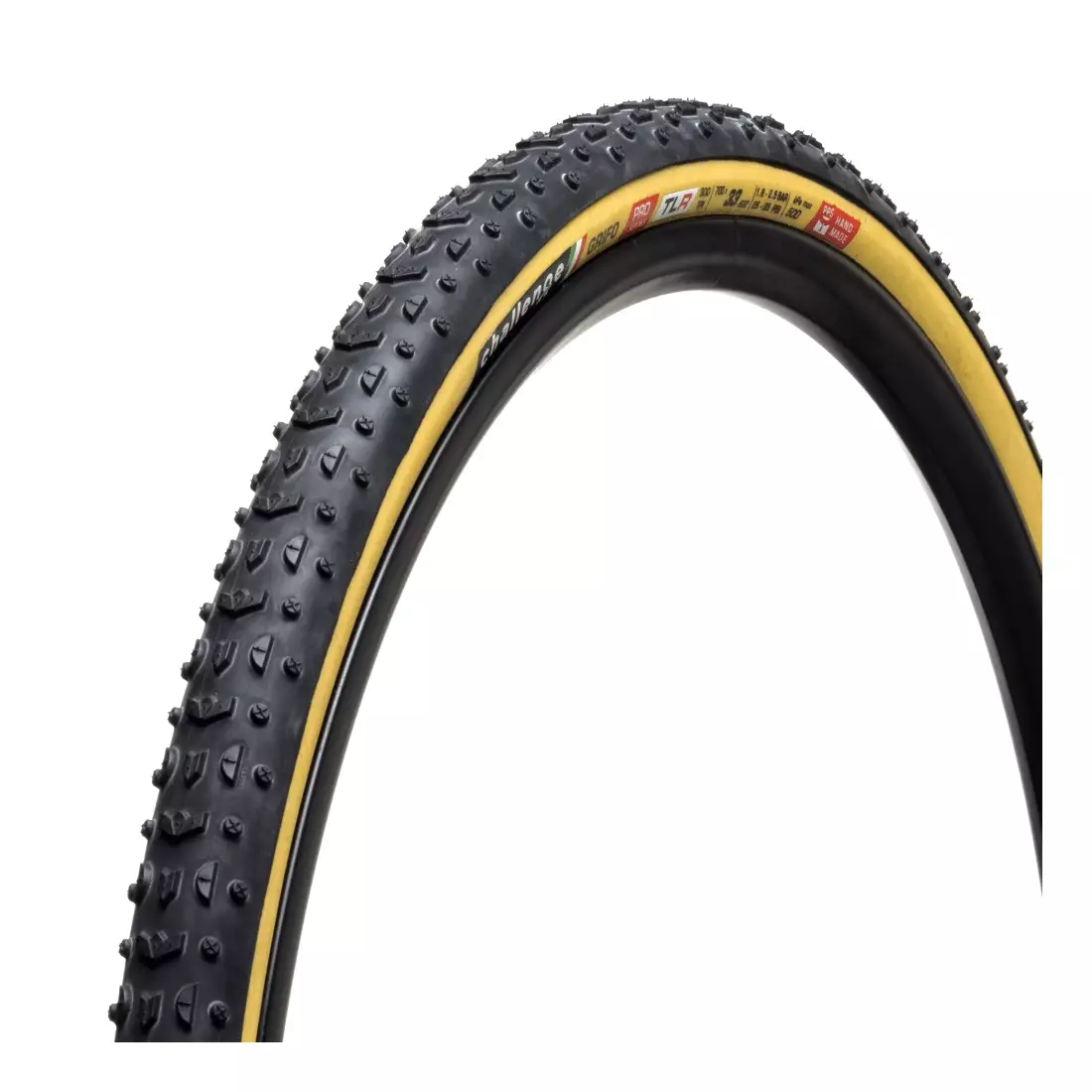 CHALLENGE GRIFO OPEN TUBULARS TLR cyclocross tire 28&quot; (700x33c) 300 TPI, black and cream