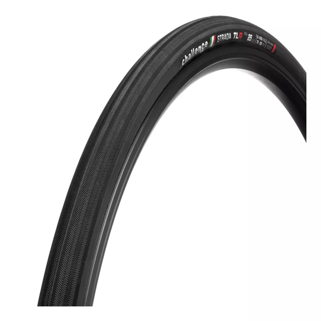 CHALLENGE STRADA road bicycle tire 28&quot; (700x25mm), 120 TPI, TLR, black
