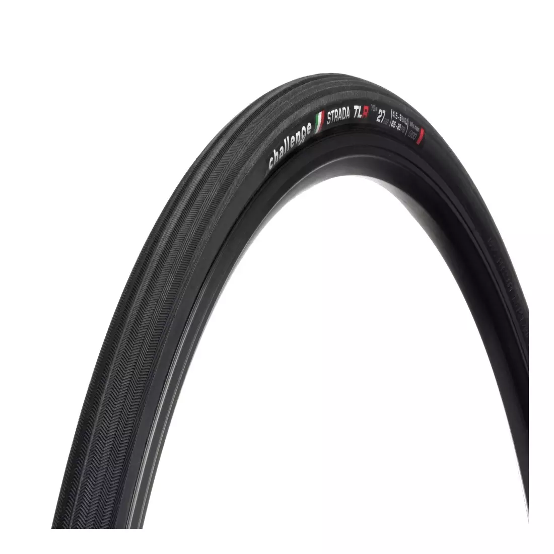 CHALLENGE STRADA road bicycle tire 28&quot; (700x27mm), 120 TPI, TLR, black