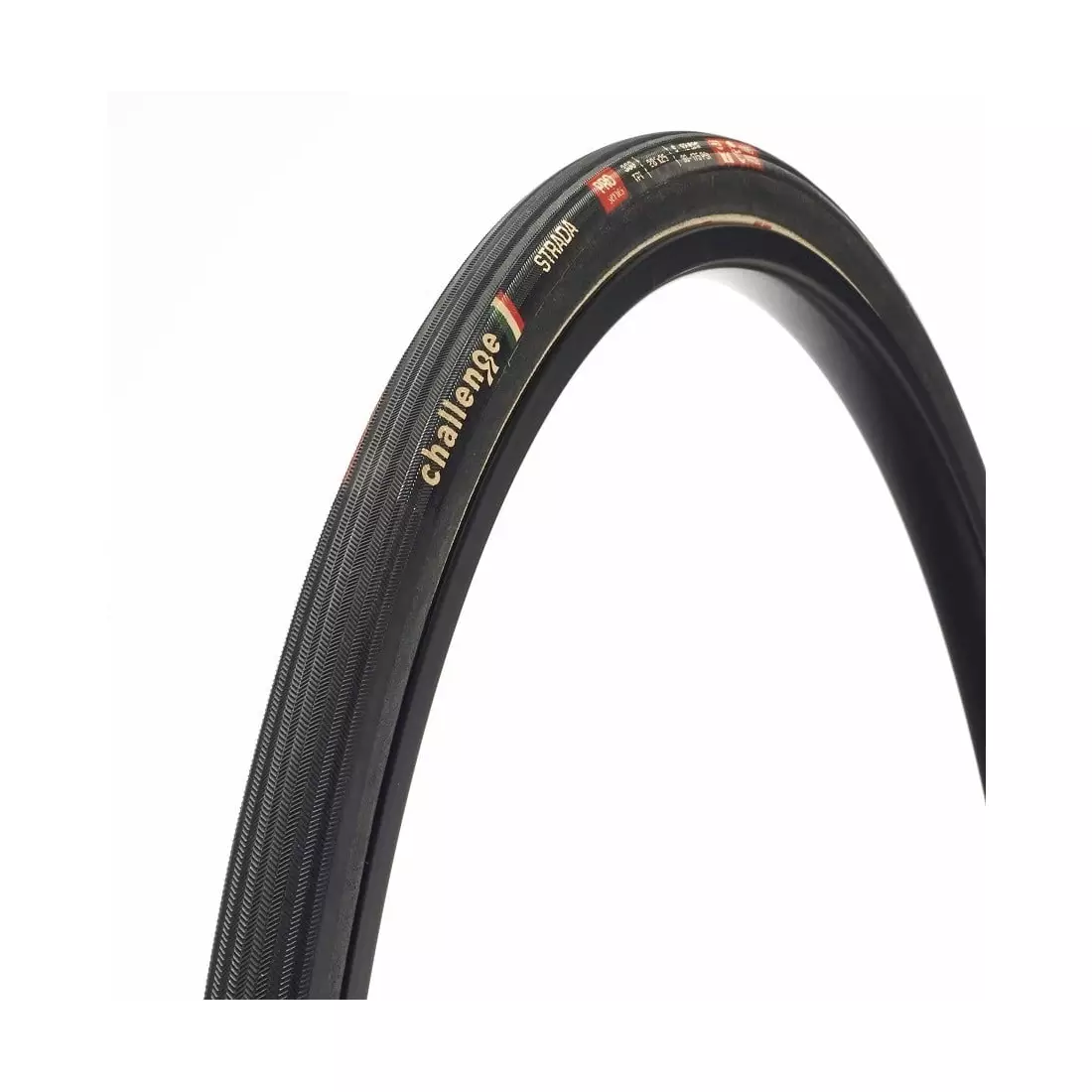 CHALLENGE STRADA road bicycle tire, sin 28&quot; (700x25mm) 300 TPI, black