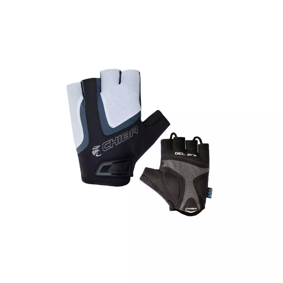 CHIBA GEL AIR cycling gloves, black and white