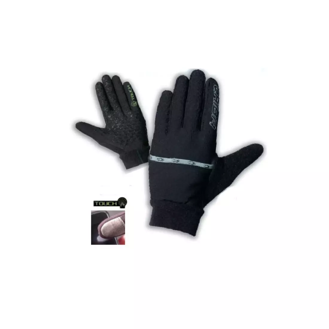 CHIBA ULTIMATE TOUCH winter cycling gloves, black