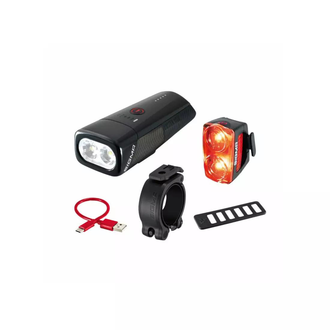 SIGMA set of bicycle lights front BUSTER 1100 + rear BUSTER RL150