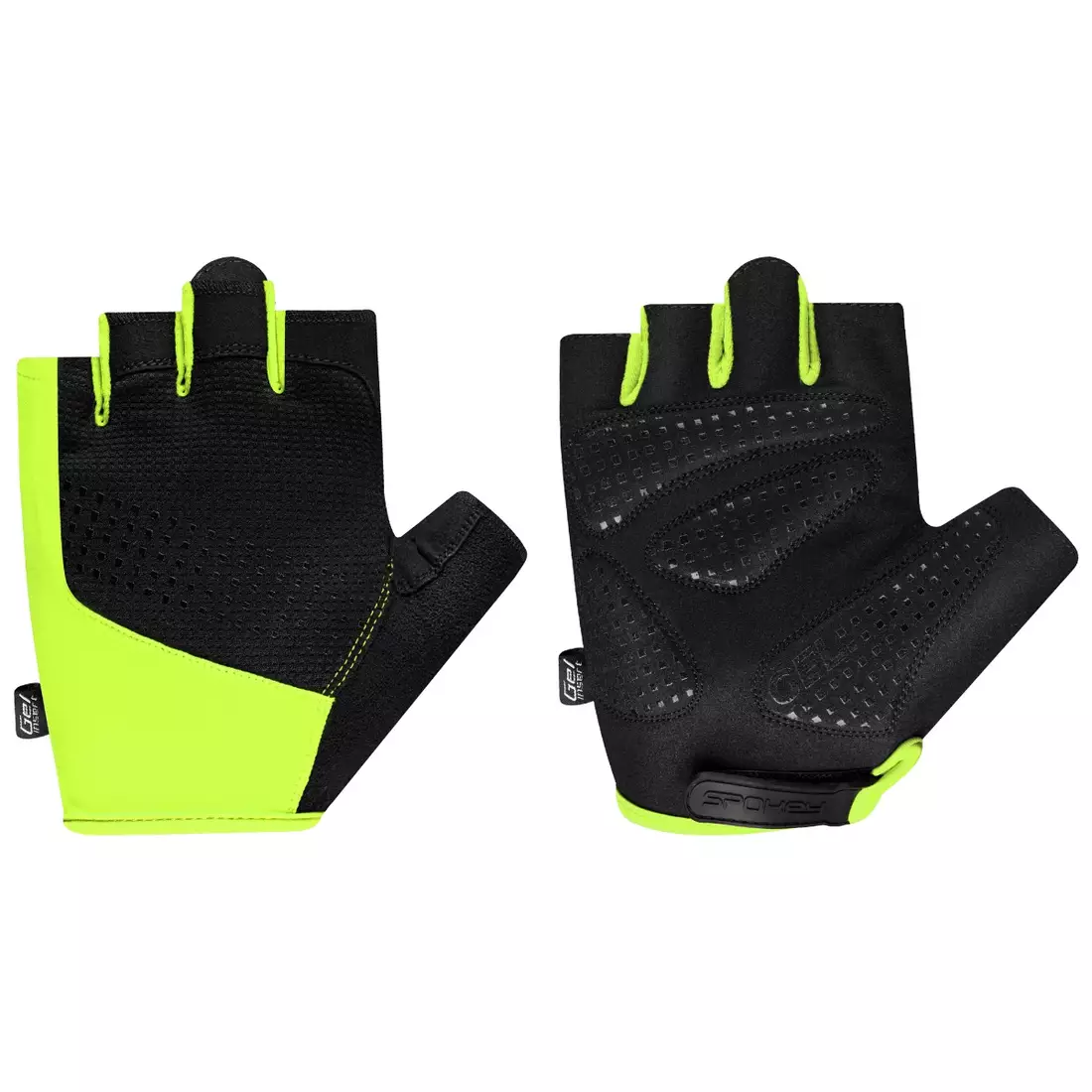 SPOKEY AVARE men's cycling gloves yellow and black