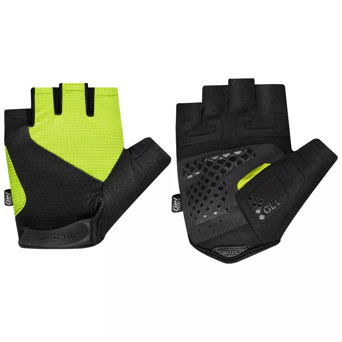SPOKEY EXPERT men's cycling gloves yellow and black