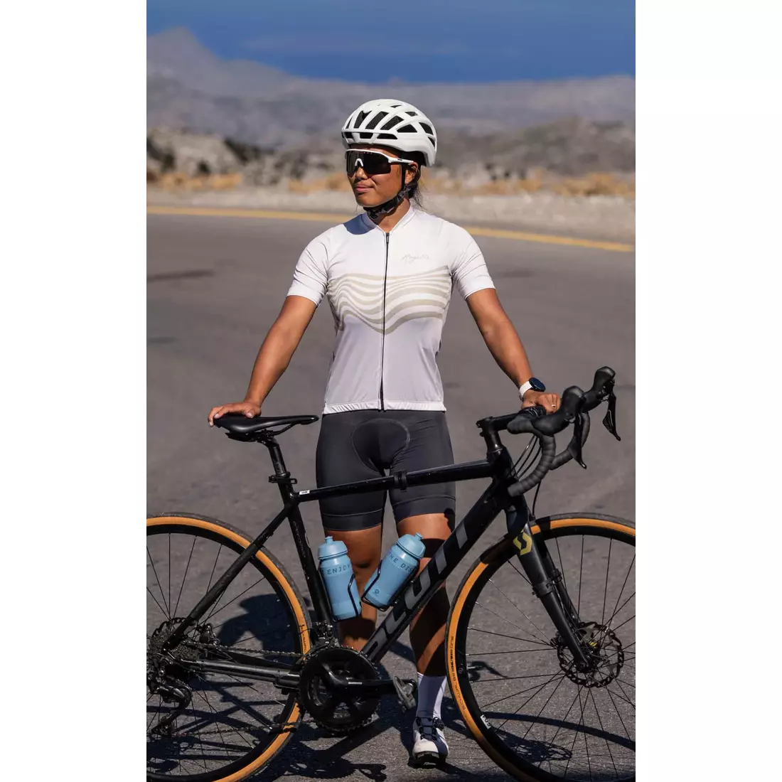 Rogelli DIAGA women's cycling jersey, sandy