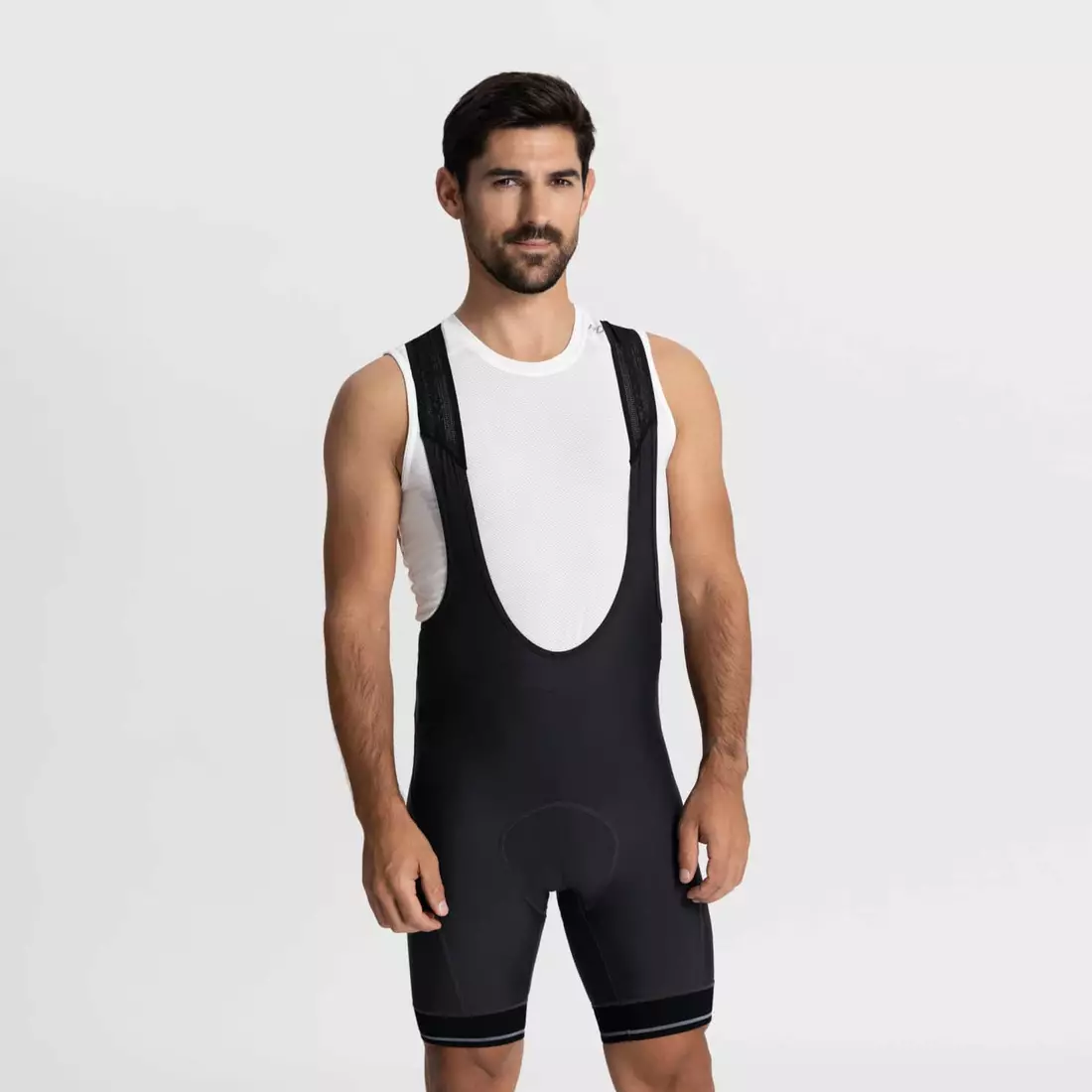 Rogelli FLEX II mens cycling bib shorts, black