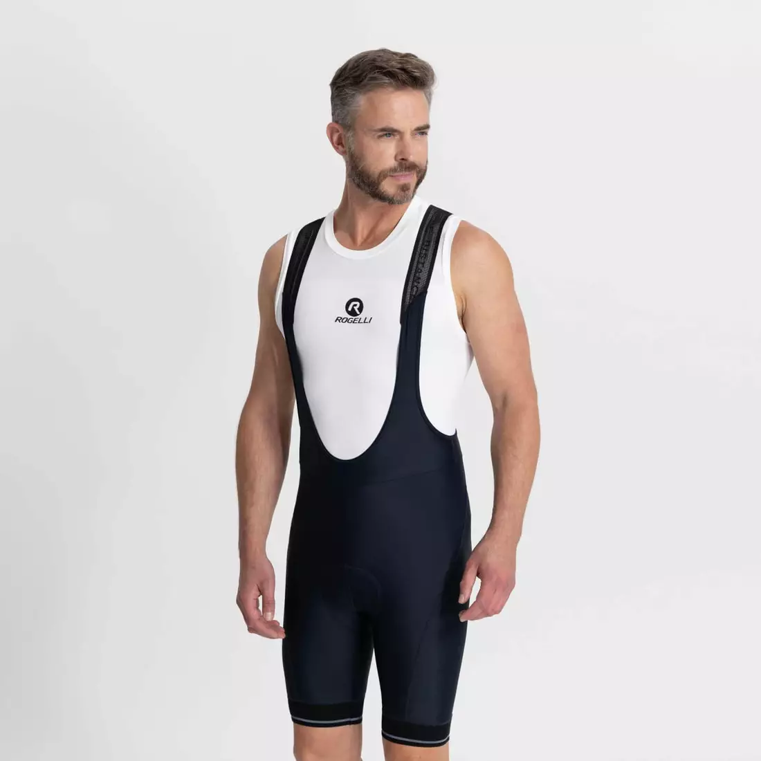 Rogelli FLEX II mens cycling bib shorts, navy blue