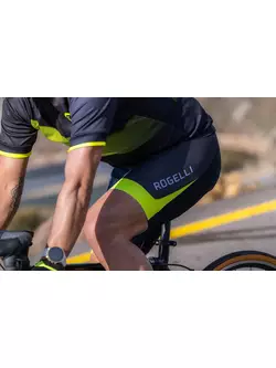 Rogelli FUSE II mens cycling bib shorts, black and yellow