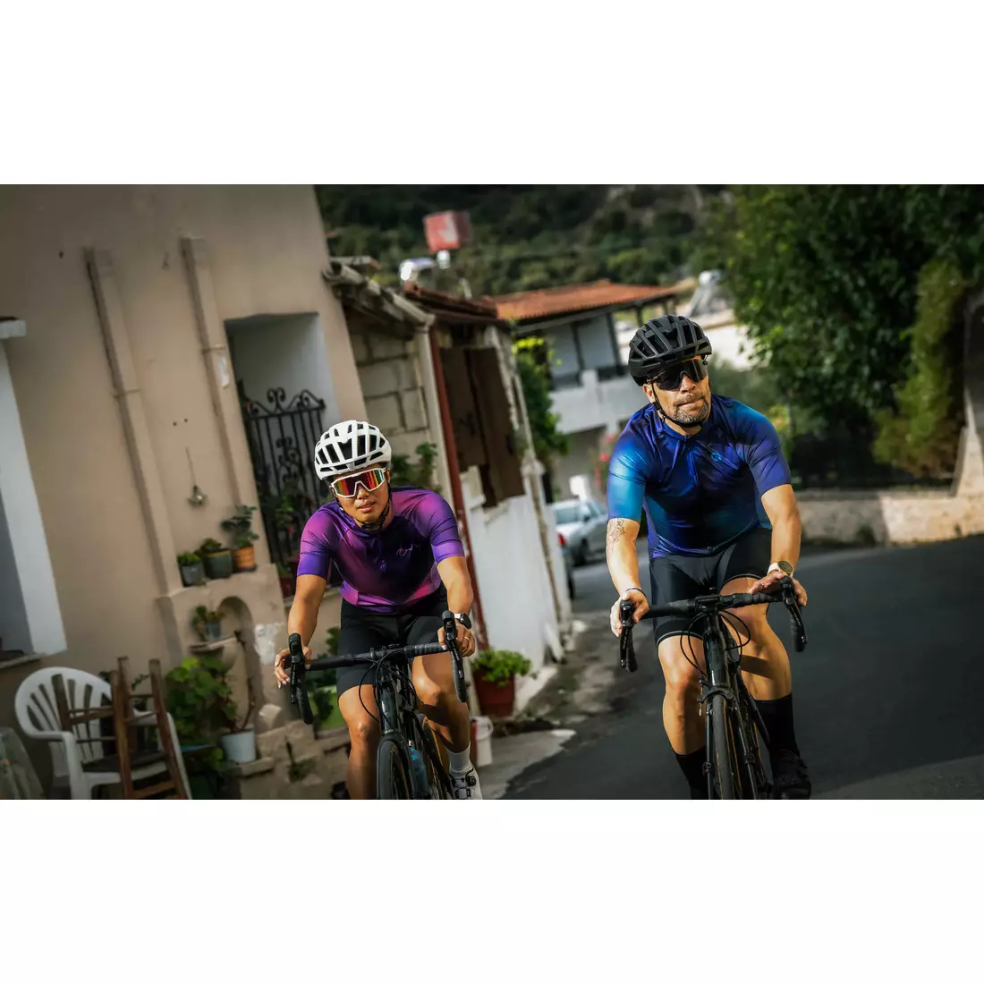 Rogelli HALO cycling jersey blue