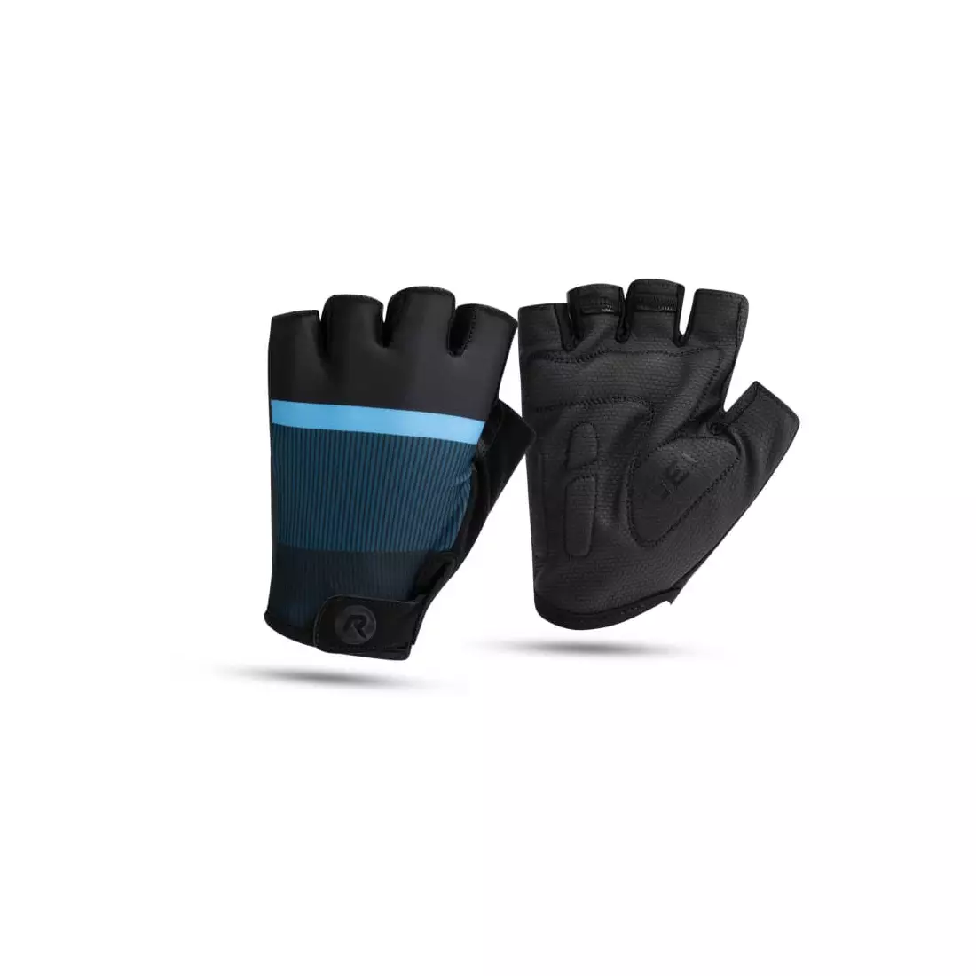 Rogelli HERO II cycling gloves, black and blue