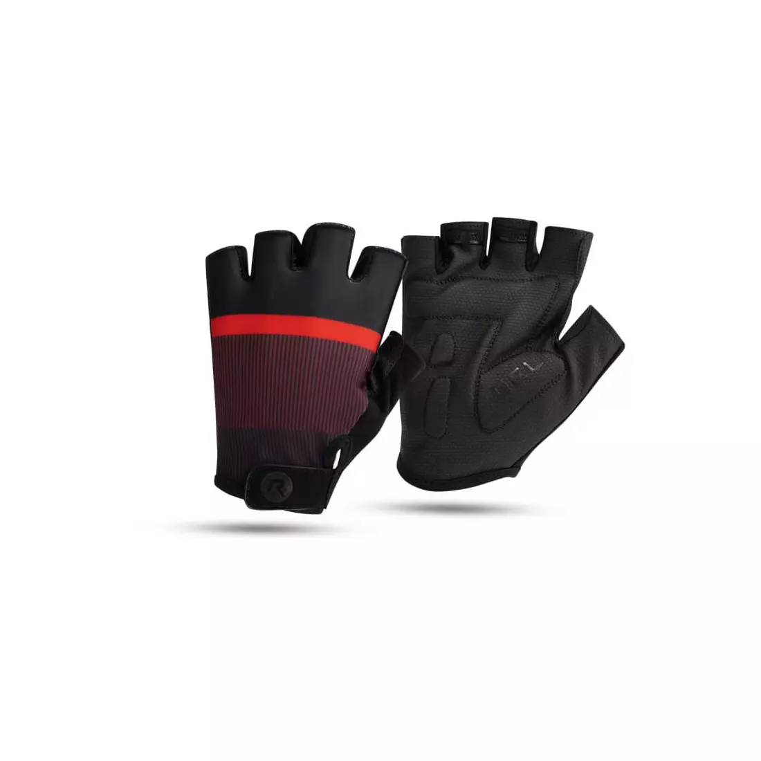 Rogelli HERO II cycling gloves, black and maroon
