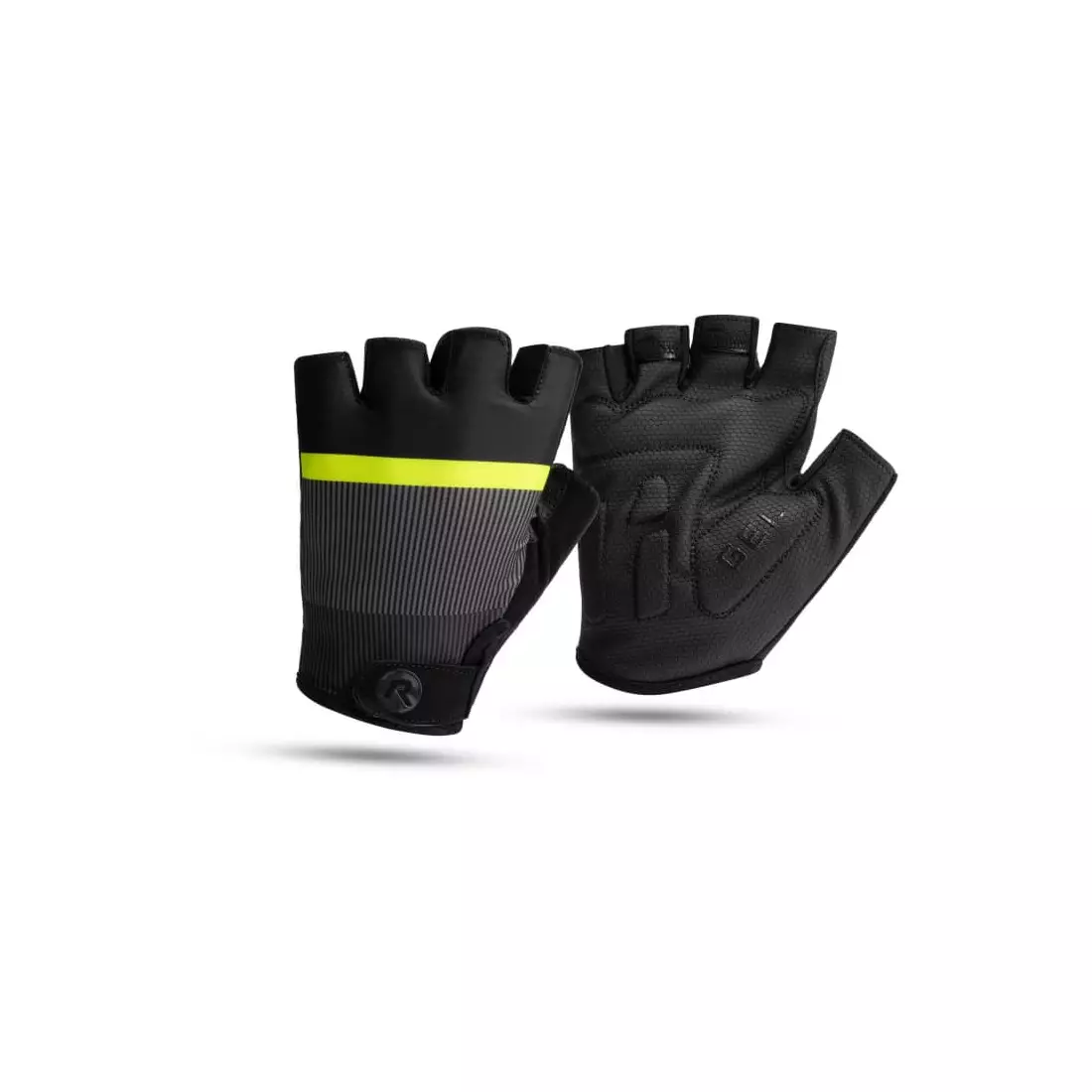 Rogelli HERO II cycling gloves, black-fluorine