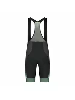 Rogelli HERO II cycling shorts with suspenders, black and green