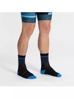 Rogelli HERO II cycling/sports socks, black and blue