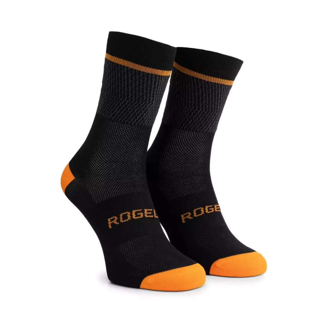 Rogelli HERO II cycling/sports socks, black and orange