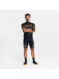 Rogelli HERO II men's cycling jersey, black and orange