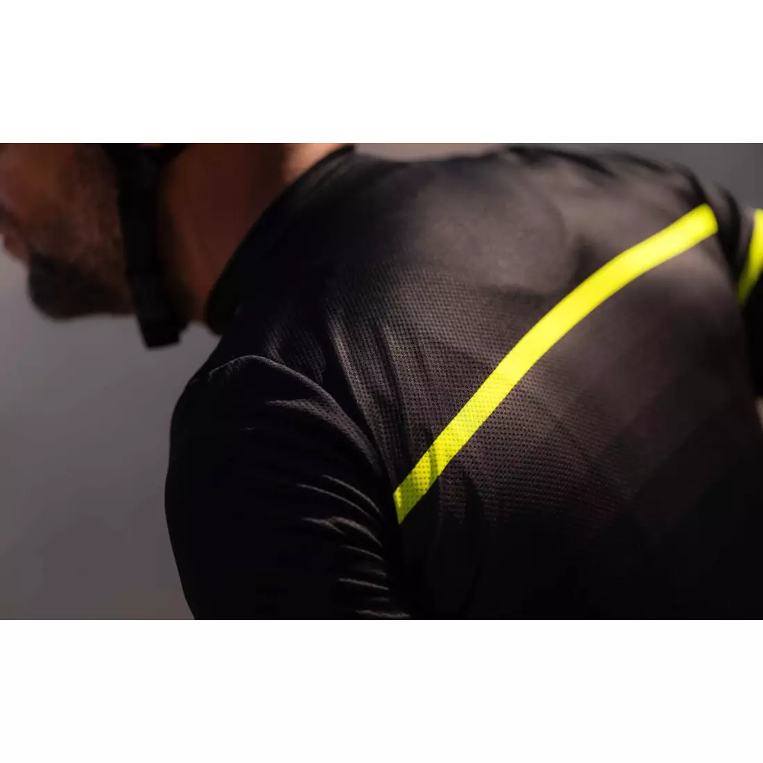 Rogelli HERO II men's cycling jersey, black-fluorine