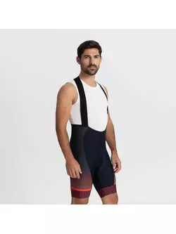 Rogelli HERO II mens cycling bib shorts, black and maroon