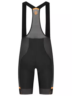 Rogelli HERO II mens cycling bib shorts, black and orange