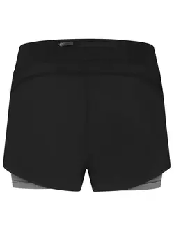 Rogelli KYA women's 2in1 running shorts, black and gray